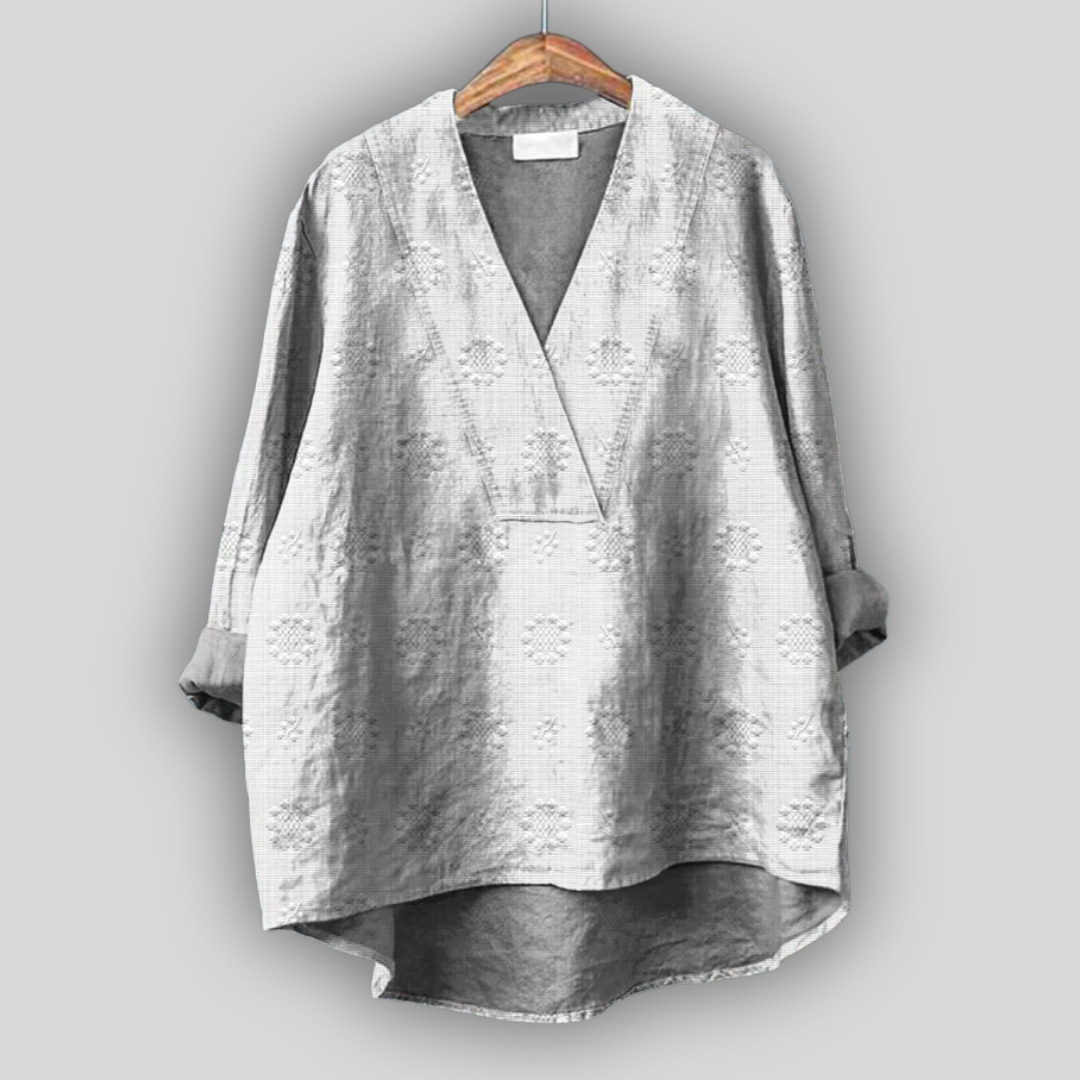 Faith Embroidered Wrap Top