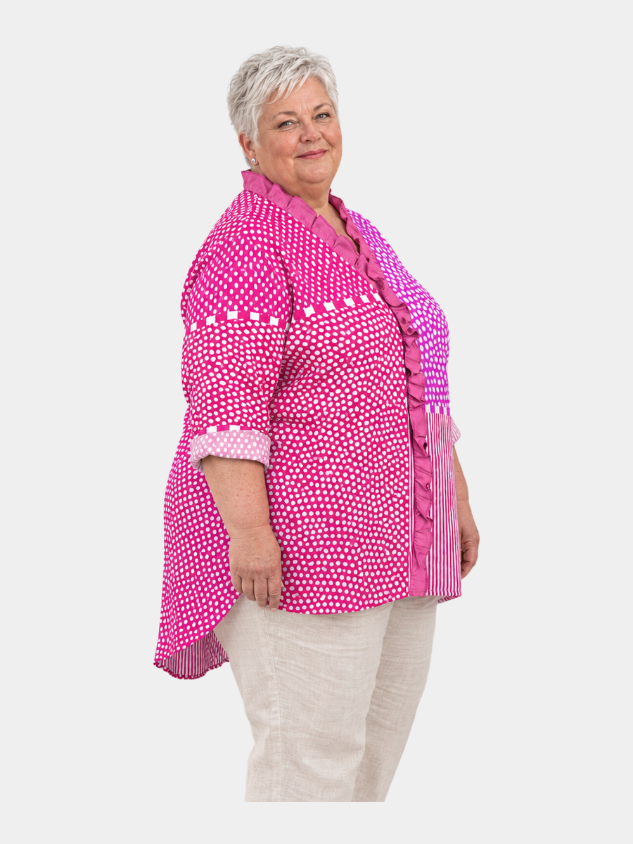 Ottilie Patchwork Dot Blouse