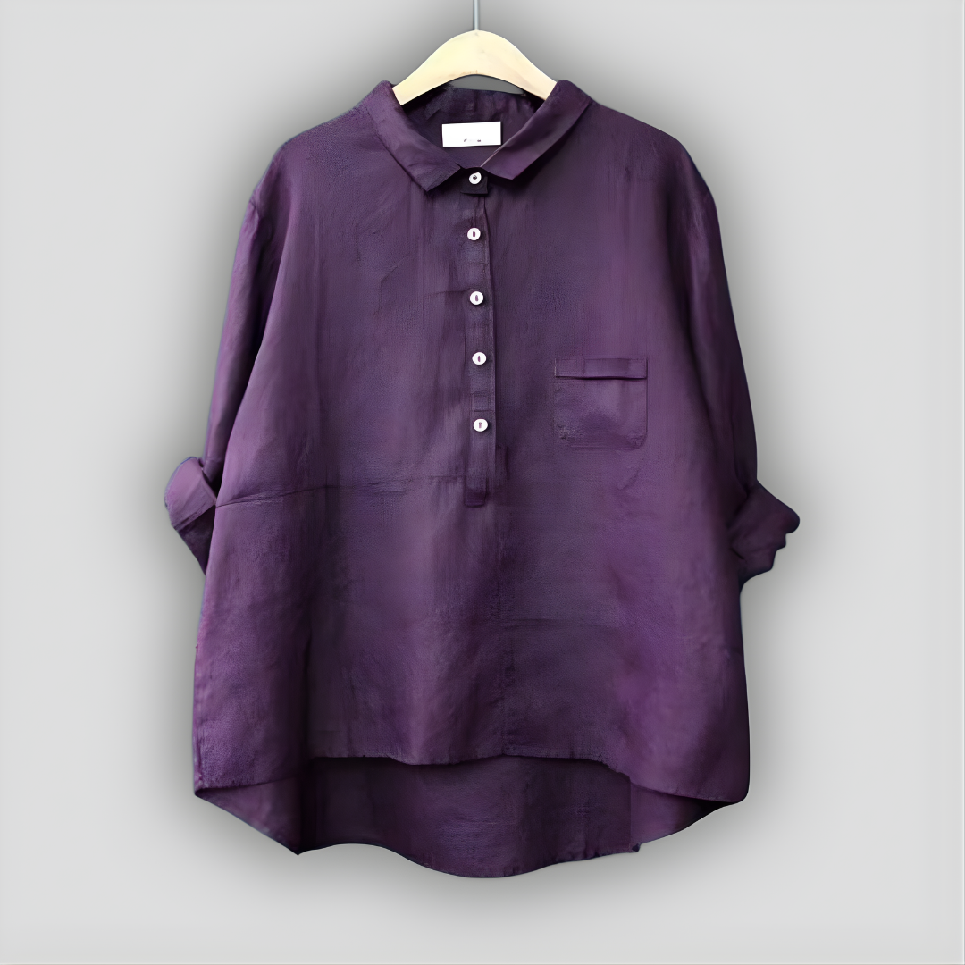 Doreen Panelled Button-Front Blouse