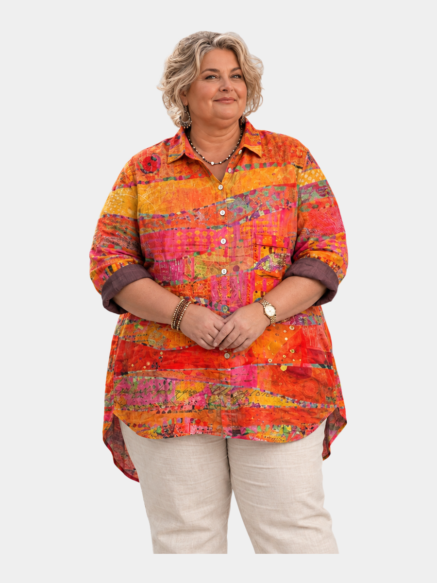 Kitty Painted Stripe Shirt