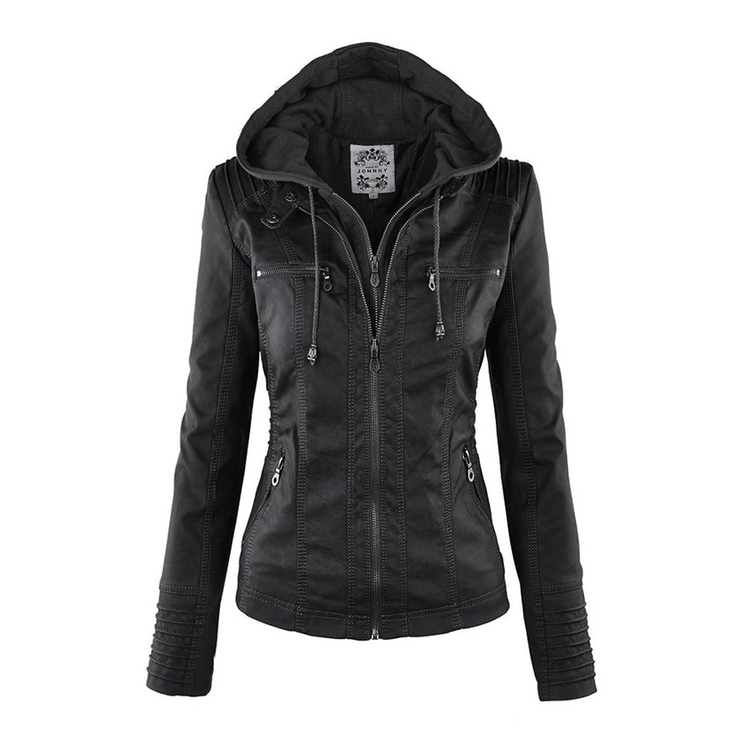Olive™ - Waterproof Women's Leather Jacket with Hood